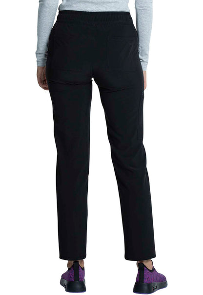 Cherokee Allura Mid Rise Drawstring Cargo Pant Black 