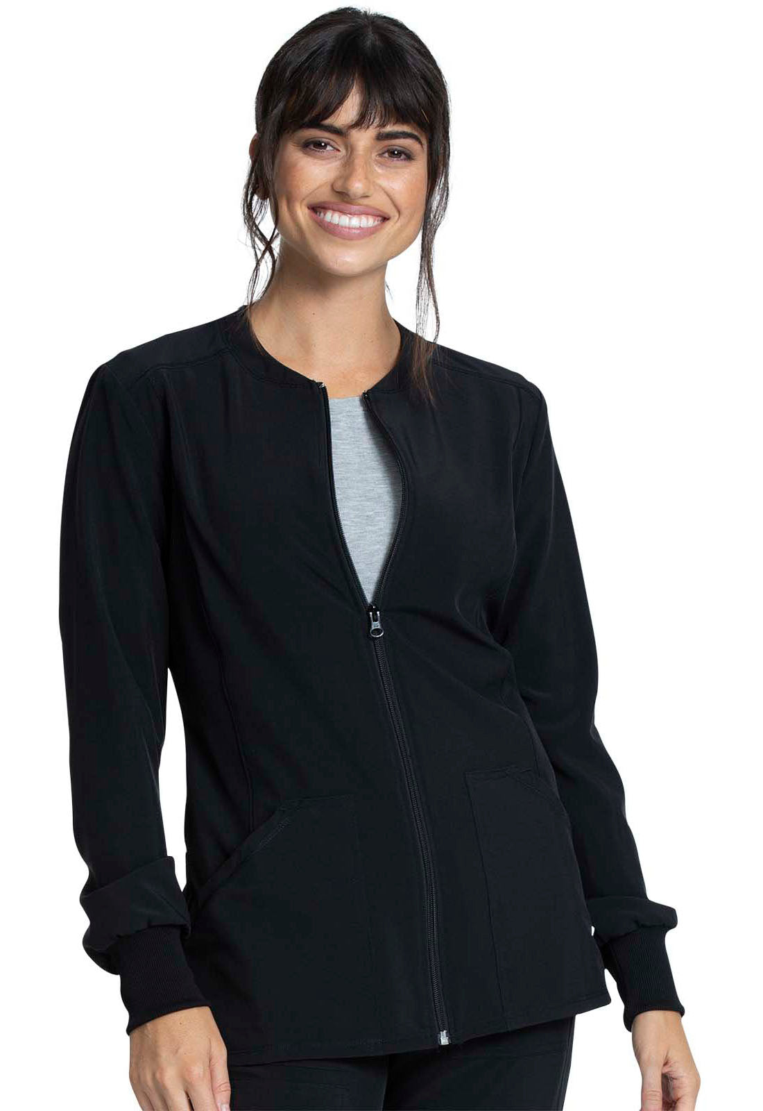 Cherokee Allura Zip Front Jacket - Black 