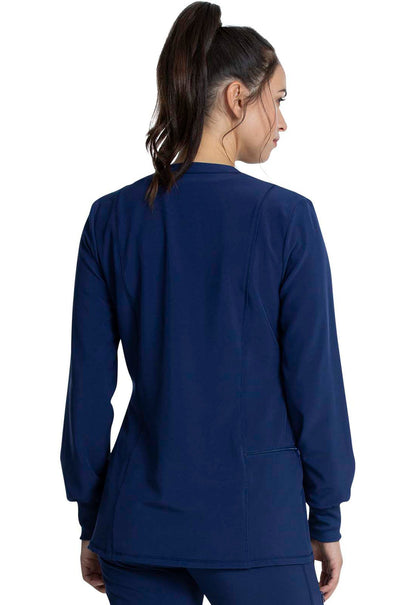 Cherokee Allura Zip Front Jacket - navy back 