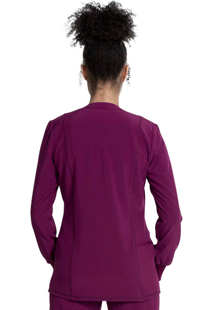 Cherokee Allura Zip Front Jacket - Wine  back 