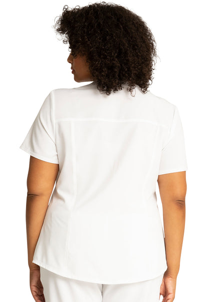 Cherokee Allura CKA685 Women's V-Neck Scrub Top White