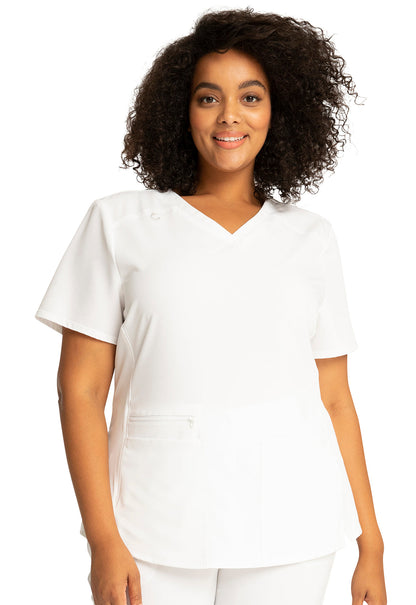 Cherokee Allura CKA685 Women's V-Neck Scrub Top White