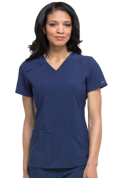 Dickies EDS DK615 V-Neck Women's Scrub Top navy front