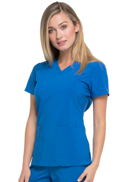 Dickies EDS DK615 V-Neck Women's Scrub Top royal front