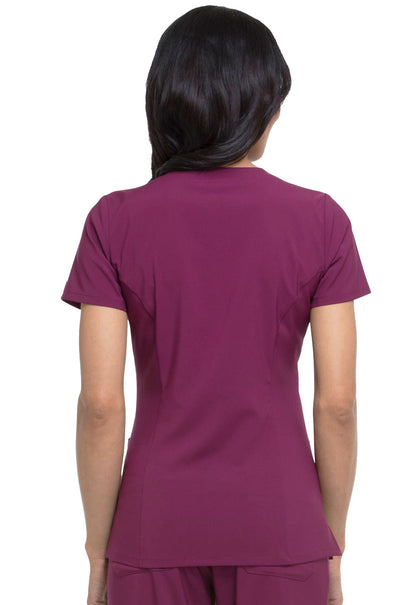 Dickies EDS DK615 V-Neck Women's Scrub Top wine back