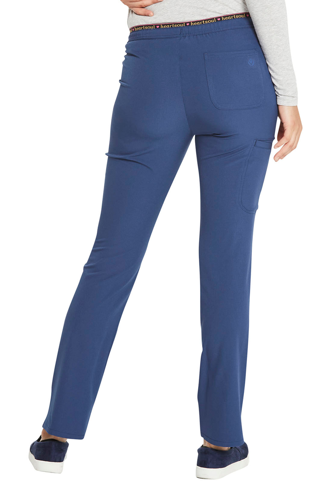 Cherokee HeartSoul Women's Low Rise Drawstring Pant navy back 