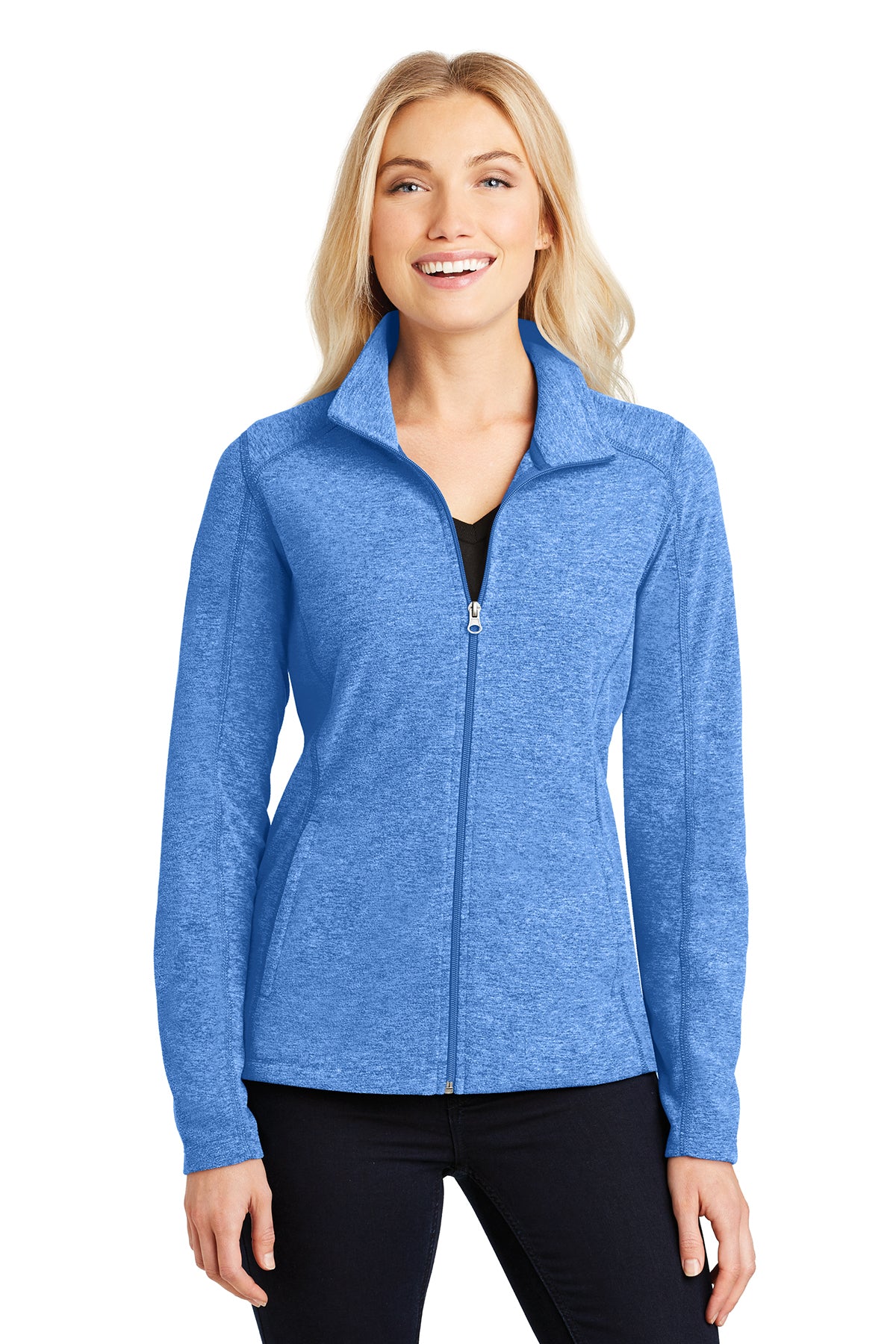 Port Authority® L235 Ladies Heather Microfleece Full-Zip Jacket – Valley  West Uniforms