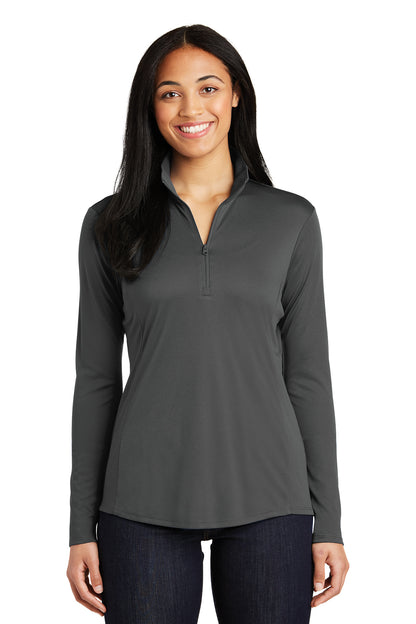 Sport-Tek LST357 Women's 1/4 zip Pullover Iron  Grey