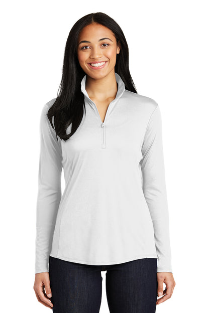 Sport-Tek LST357 Women's 1/4 zip Pullover White