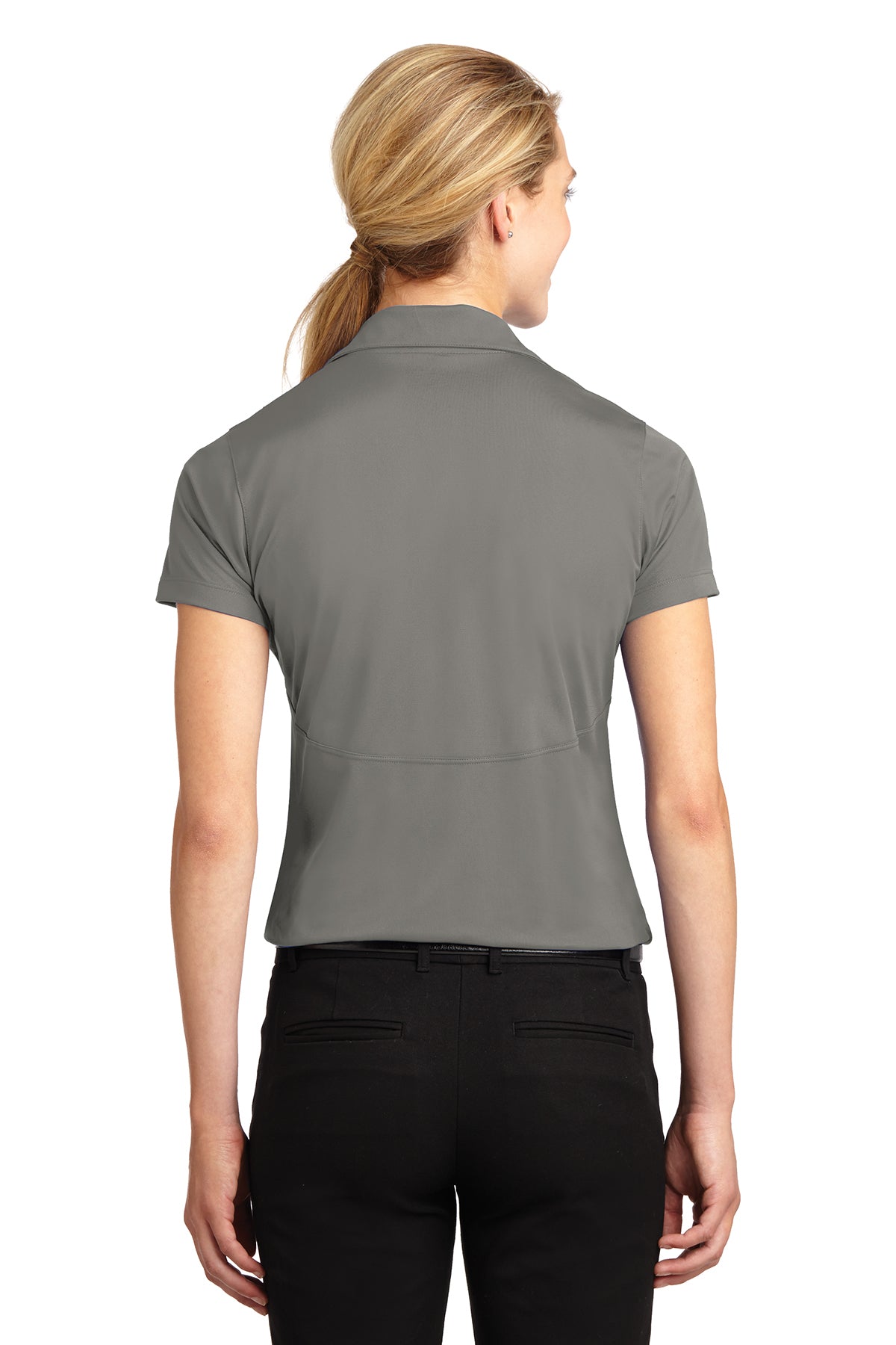 Sport-Tek LST650 Women's Micropique Polo Grey