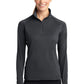 DMACC EMS Sport-Tek LST850 Women's 1/2 Zip Pullover BLACK FRONT