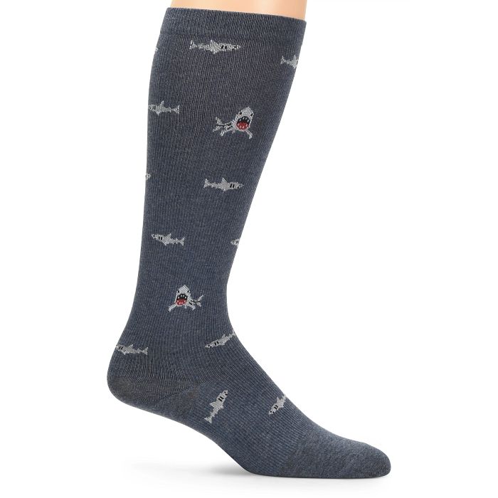 NurseMates Men's Compression Socks Sharks