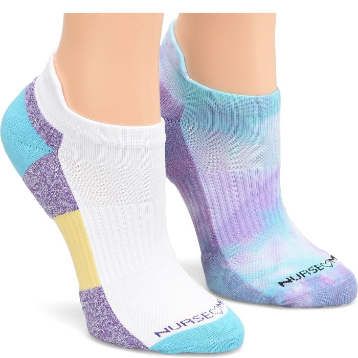 NurseMates Anklet Compression Socks - Violet Mist