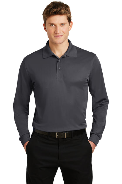 Sport-Tek ST657 Men's Long Sleeve Polo Iron GreySport-Tek ST657 Men's Long Sleeve Polo Iron