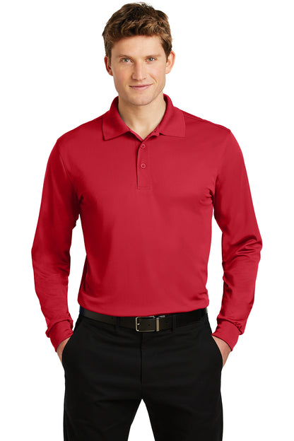 Sport-Tek ST657 Men's Long Sleeve Polo True Red