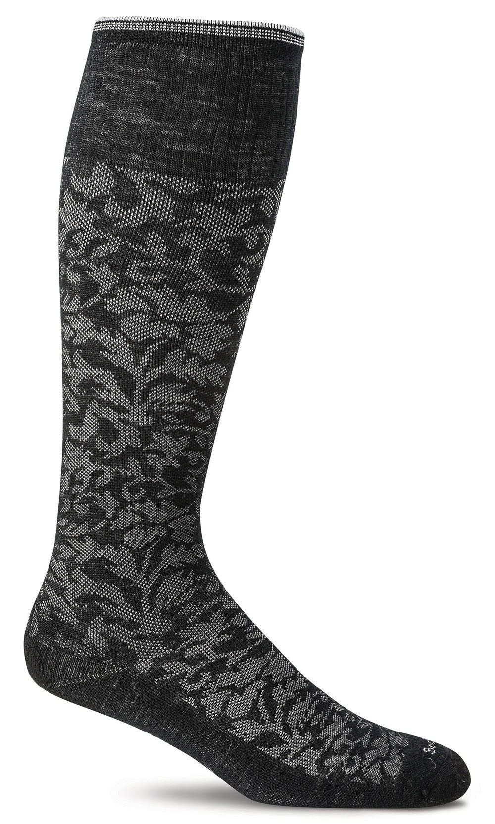Sockwell Women's Moderate Compression Socks  Damask Black 