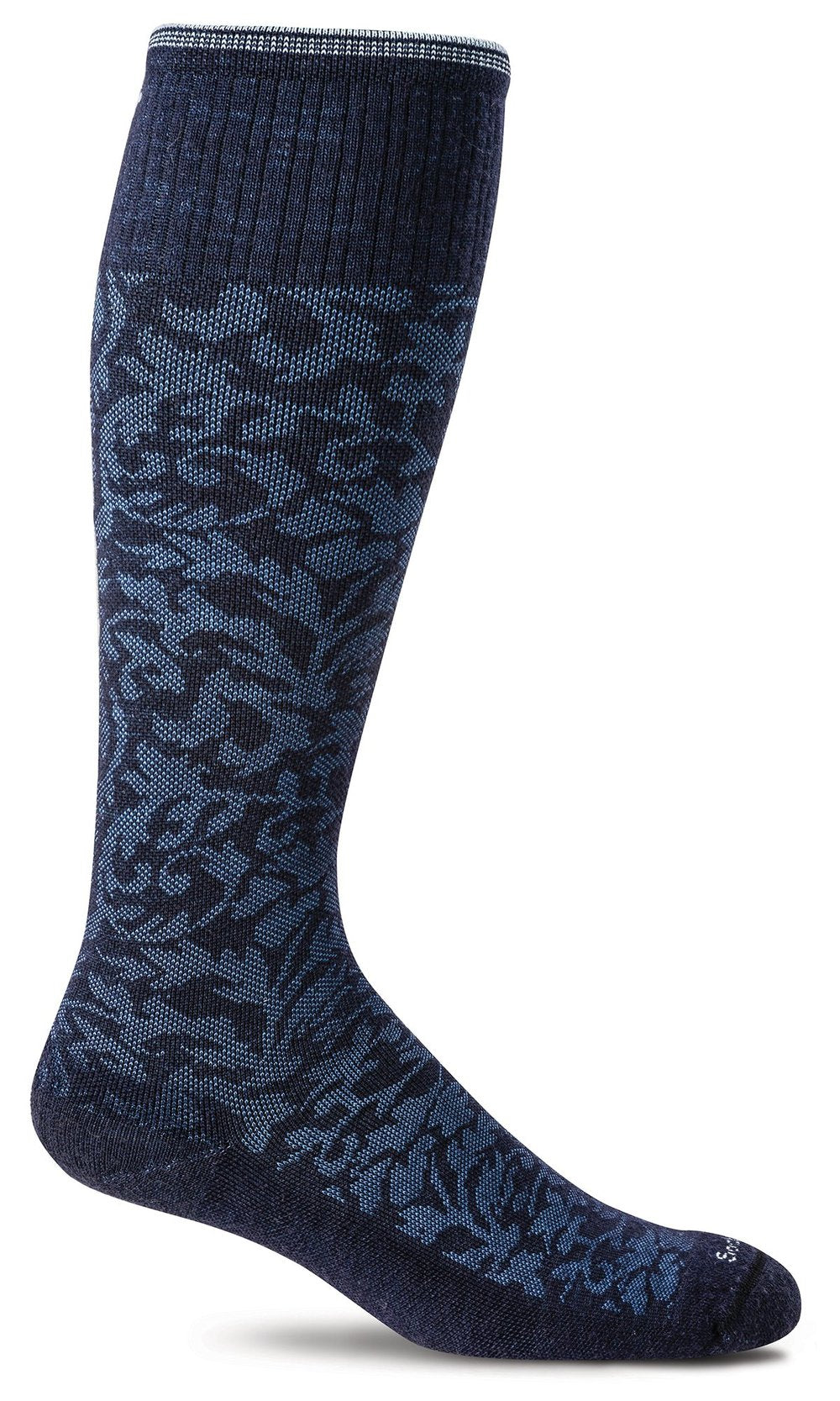 Sockwell Women's Moderate Compression Socks - Damask Navy