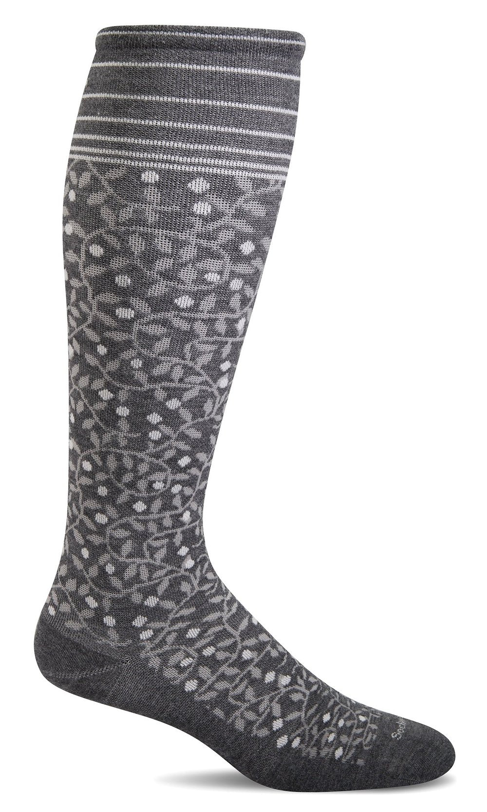 Sockwell Women's FIRM Compression Socks New Leaf Charcoal 