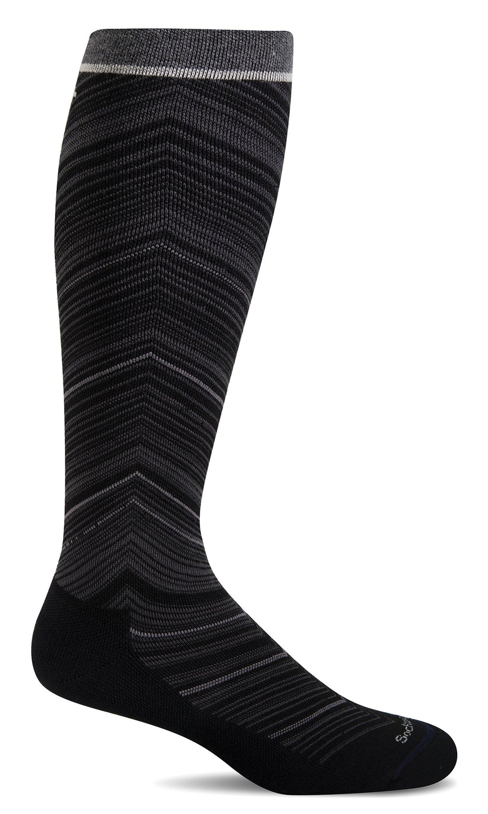 Sockwell Women's Compression Socks - WIDE CALF full flattery black