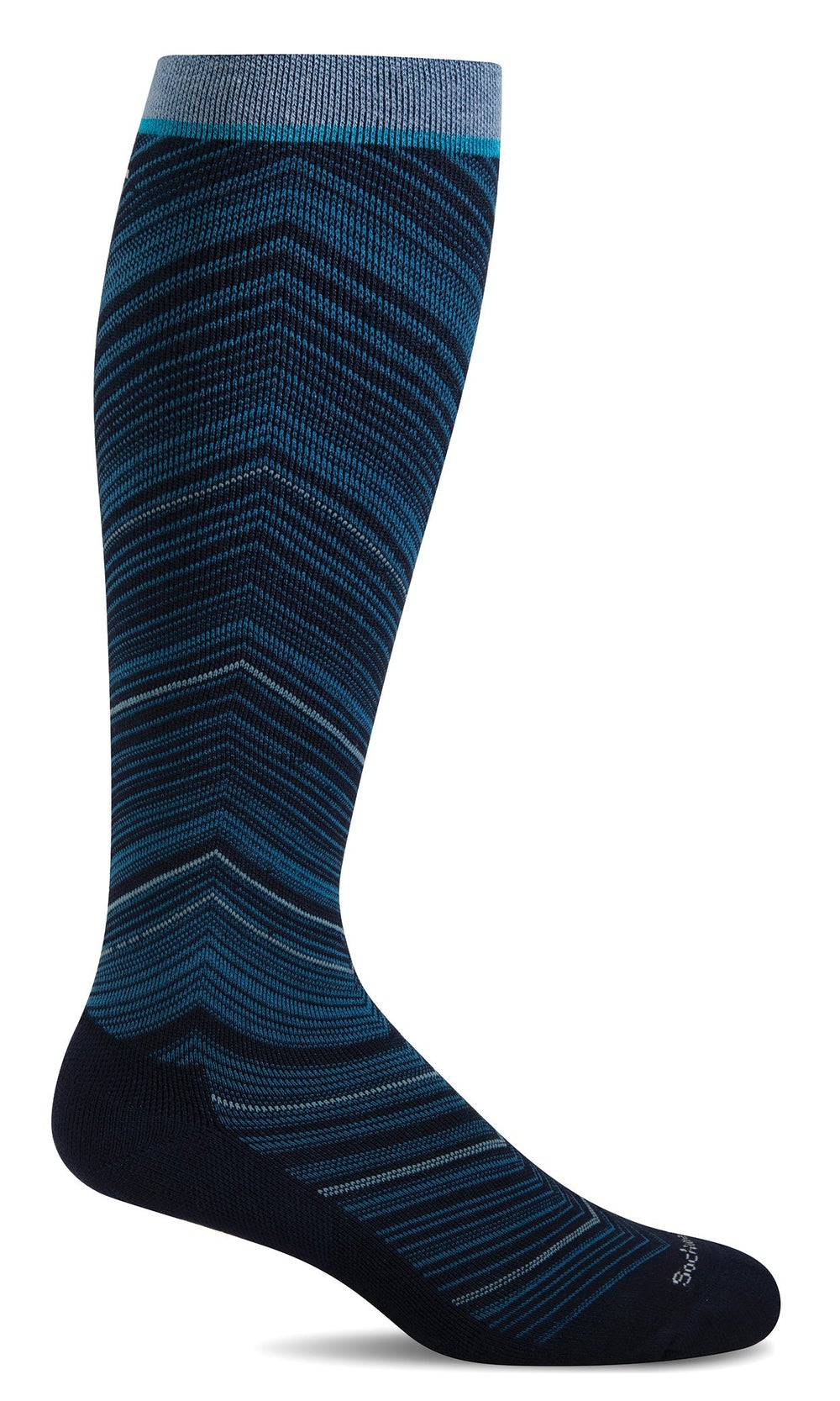 Sockwell Women's Compression Socks - WIDE CALF full flattery navy
