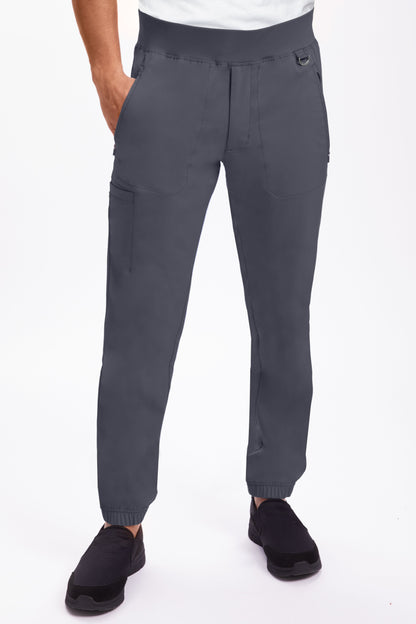 Healing Hands Purple Label 9301 Dante Men's Jogger Pant - TALL Pewter Front 