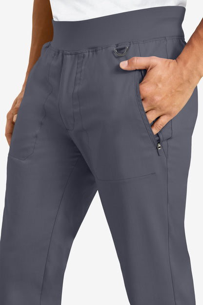 Healing Hands Purple Label 9301 Dante Men's Jogger Pant - TALL Pewter Side 