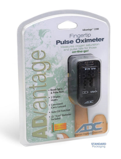 ADC Advantage™ 2200 Fingtertip Pulse Oximeter Packaging